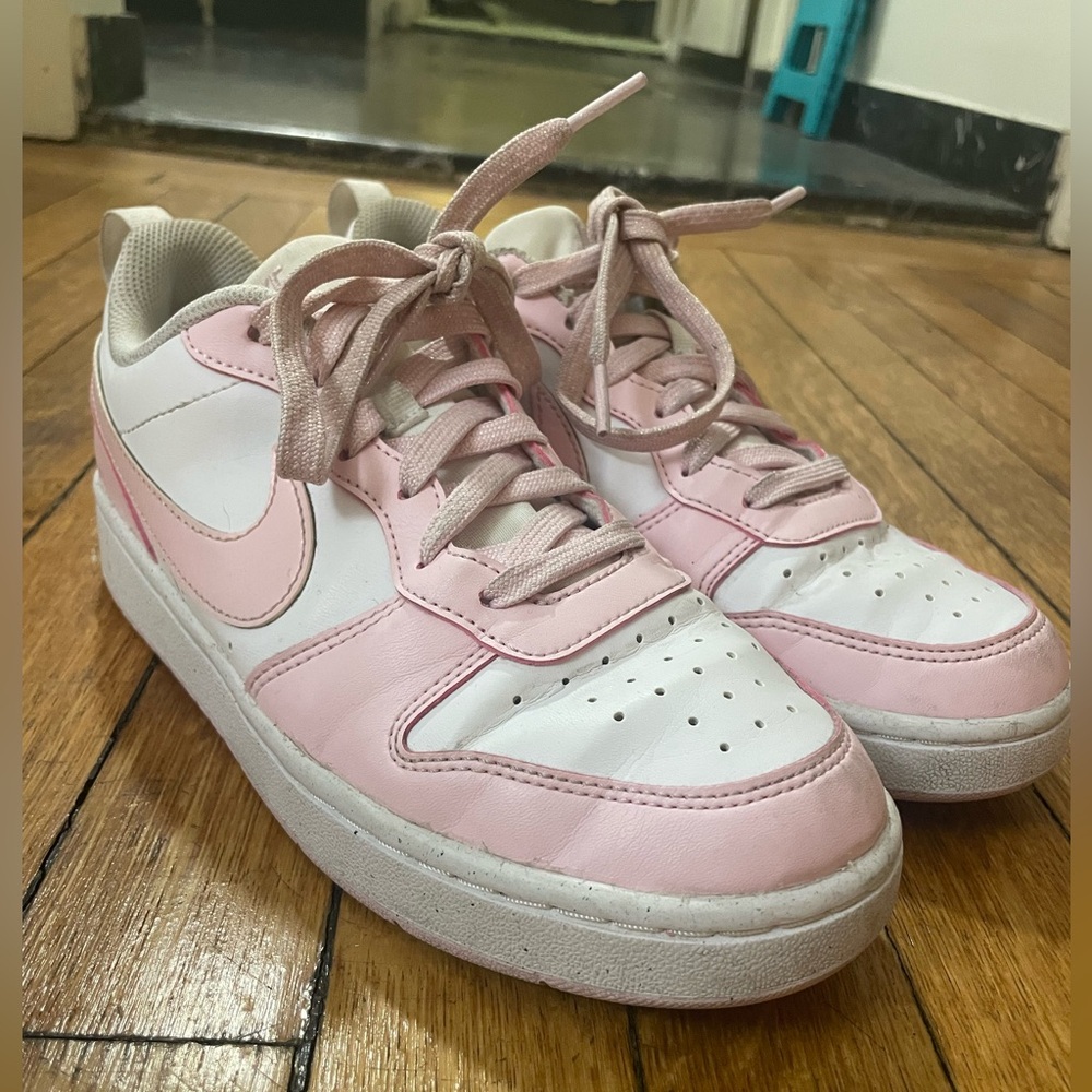 Pink and White Nikes, women’s 7.5